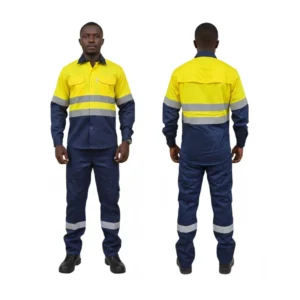 Yellow Navy Shirts+Multi Pocket Trouser